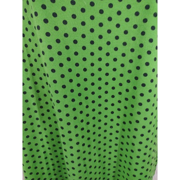 Carolina Colours Plus Womens 3X Green Black Polkadot Blouse Chic Stylish - Picture 3 of 11